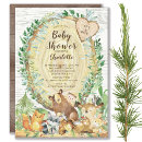 Recherche de bois rustique baby shower invitations Verdure