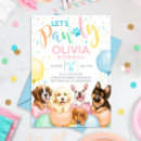 Recherche de dog pawty invitations Jeune fille