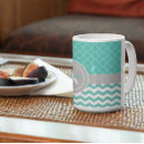 Recherche de zigzag gris tasses Monogrammé