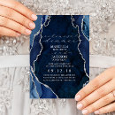 Recherche de bleu marine chic invitations Marbre