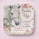 Recherche de chevaux assiettes en papier Jeune fille