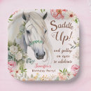 Recherche de chevaux assiettes en papier Jeune fille