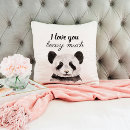 Recherche de pandas coussins Noir et blanc
