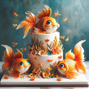 Recherche de poisson rouge anniversaire cartes Élégant