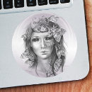 Recherche de dessin surréaliste autocollants Femme
