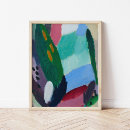 Recherche de bleu turquoise abstraite moderne posters Expressionniste