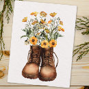 Recherche de fleur sauvage jaune cartes postales Pour elle