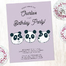 Recherche de panda 1ans anniversaire invitations Dessin animé