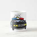 Recherche de voiture police tasses Voiture de patrouille