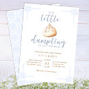 Recherche de dumpling baby shower invitations Bleu