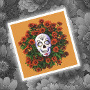 Recherche de dia de los muertos serviettes Fleurs