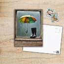 Recherche de bottes de pluie cartes postales Parapluie