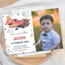 Recherche de avion rouge invitations Pour enfants
