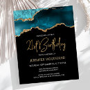Recherche de turquoise anniversaire invitations Géode