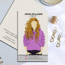 Recherche de visage de fille cartes visite Violet