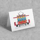 Recherche de tramways vœux cartes Vintage