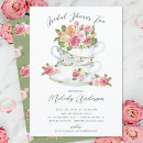 Recherche de tea bridal shower invitations Mariés