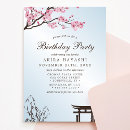 Recherche de cherry anniversaire invitations Sakura