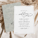 Recherche de classic simple mariage invitations Vert sauge