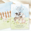 Recherche de ferme baby shower invitations Animaux