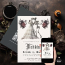Recherche de skeleton mariage invitations Rose noir