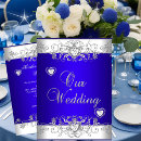 Recherche de coeurs bleus invitations Blanc