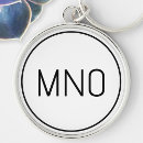 Recherche de monogramme élégant porteclés Simple