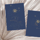 Recherche de bleu et or mariage invitations Lune de croissant