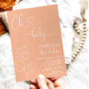 Recherche de peach baby shower invitations Oh bébé