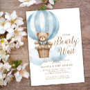 Recherche de boy teddy bear invitations Bleu