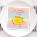 Recherche de first birthday serviettes Arc en ciel