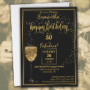 Recherche de 50 and fabulous invitations Noir et or