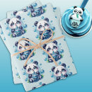Recherche de ours kawaii papier cadeau Bleu