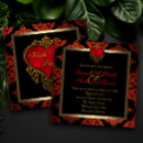 Recherche de rouge mariage invitations Élégant