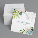 Recherche de bouquet mariage cartes visite Aquarelle florale