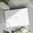 Recherche de blanc et de corail Monogramme