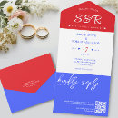 Recherche de blanc et bleu rouge mariage invitations Pour eux