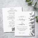 Recherche de monochrome mariage invitations Eucalyptus