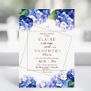 Recherche de blue hydrangea mariage invitations De élégante