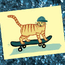 Recherche de skateboard cartes postales Chat