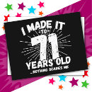 Recherche de 71 ans anniversaire cartes Drôle