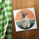 Recherche de chien carlin carreaux Aquarelle