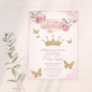 Recherche de gold princess baby shower invitations Conte de fées