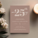 Recherche de célébration de 25 ans invitations Élégant