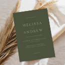 Recherche de moss green invitations Minimaliste