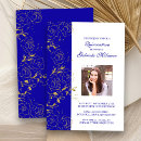 Recherche de blue and gold invitations Élégant