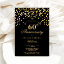 Recherche de 60 ans de mariages Noir et or