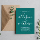 Recherche de turquoise mariage invitations Minimaliste