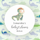 Recherche de dinosaure vert autocollants Aquarelle