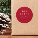 Recherche de peace love joy autocollants Joyeux noël